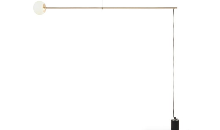 Lampa sufitowa, podłogowa BITTA, włącznik na podłodze.