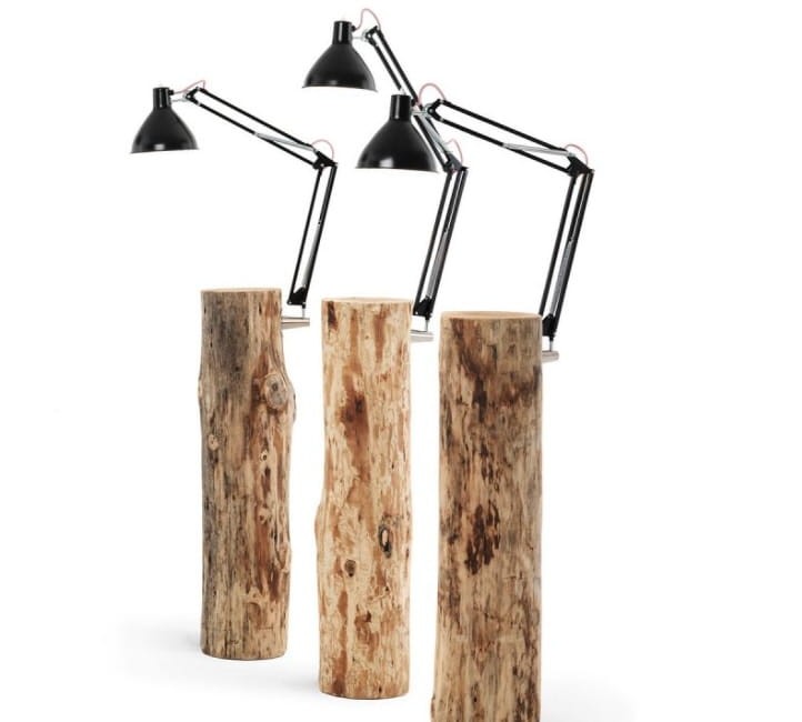 Lampa podłogowa, stolik nocny z lampą PIANTAMA.