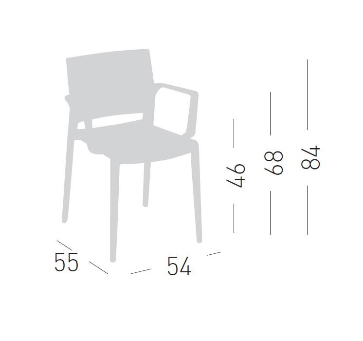 Krzesło AVENICA oryginał GABER wymiary